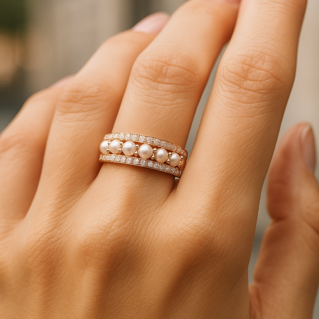 Vintage Handmade Pearl Ring