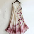 Vintage Cherry Blossom Floral Lace Gradient Art Comfy Tank Dress artswardrobe