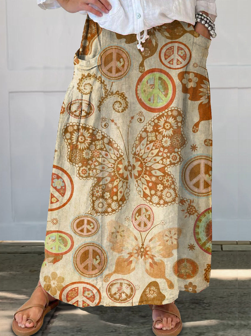Women's Art Painting Hippie Print Skirt