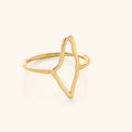 Golden Hollow Forged Ring