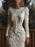 Comstylish Bohemian Western Style Floral Green Leaf Vintage Embroidery V-neck Short Sleeve Long Dress