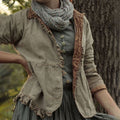Solid Color Stringy Selvedge Comfy Jacket artswardrobe