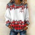 Comstylish Women's Christmas Faith Print Crew Neck Casual Sweatshirt