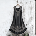 Vintage Viking Art Cozy Linen Tank Dress artswardrobe