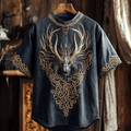 Men's Viking Celtic Dragon Art Cozy Linen T-shirt artswardrobe