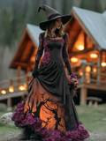 Comstylish Halloween Witch Theme Lady Cosplay Dress