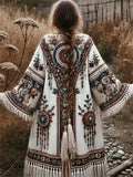 Vintage Western Dream Catcher Beaded Cozy Knit Cardigan elevenforest