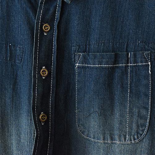 Fall Denim Dresses Long Patchwork Denim Shirt Dress Style