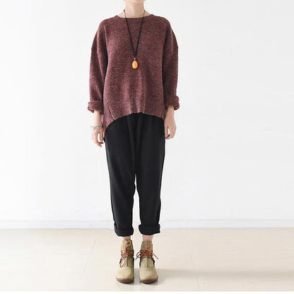 Winter Short Knit Sweaters Oversize Pullover Cotton Sweaters