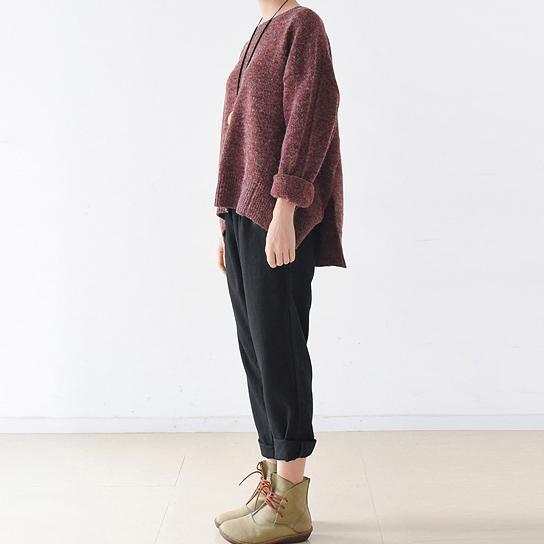 Winter Short Knit Sweaters Oversize Pullover Cotton Sweaters