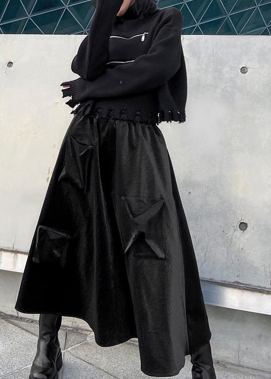 Autumn and Winter High Waist Mid Length Long Skirt