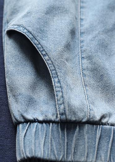 Summer Dress Code Loose High Waist Washed Old Denim Harem Pants