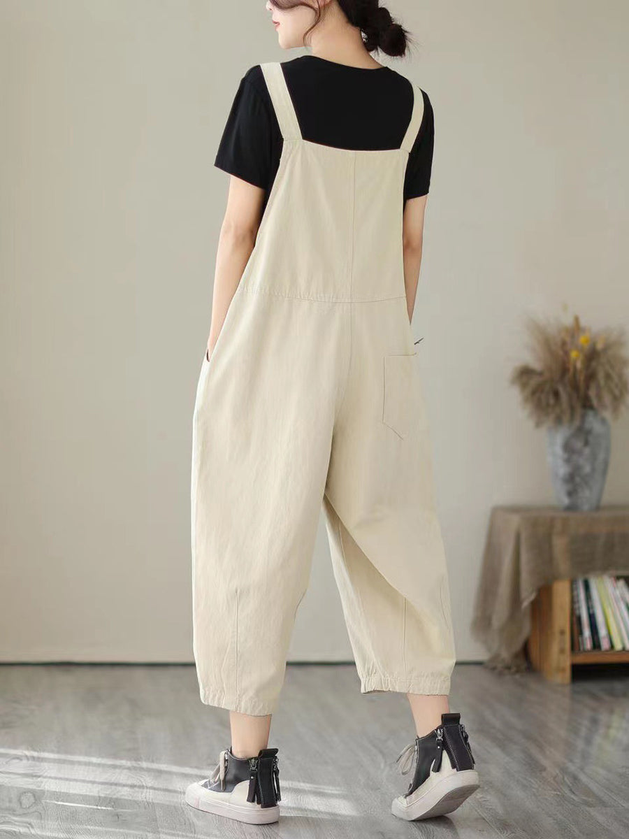 Spring Artsy Pocket Denim Jumpsuit