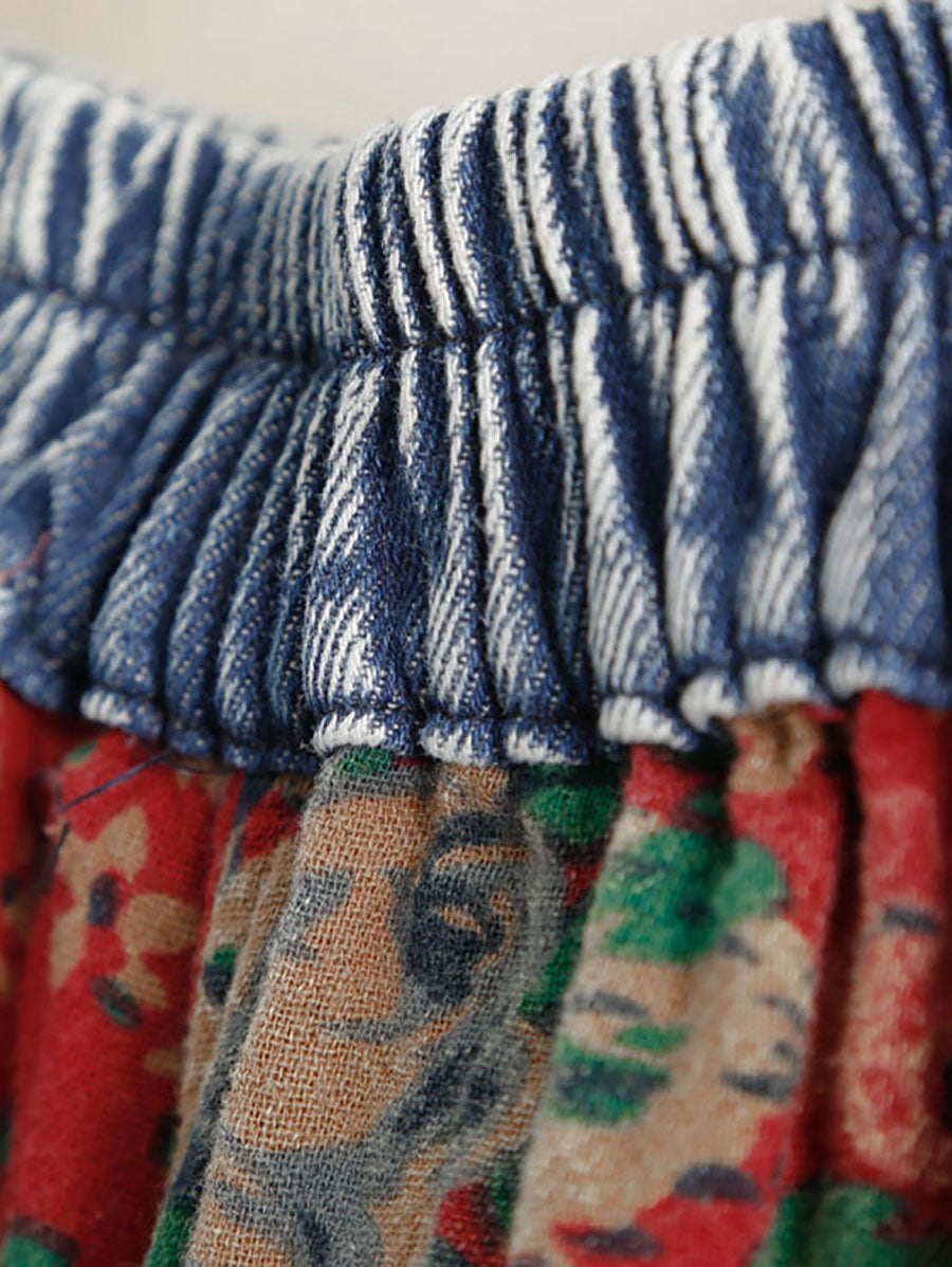 Summer Patch Spliced Harem Pants