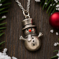 Silver Snowman Necklace
