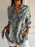 Women's Art Painting Hippie Print Long Sleeve Shirt