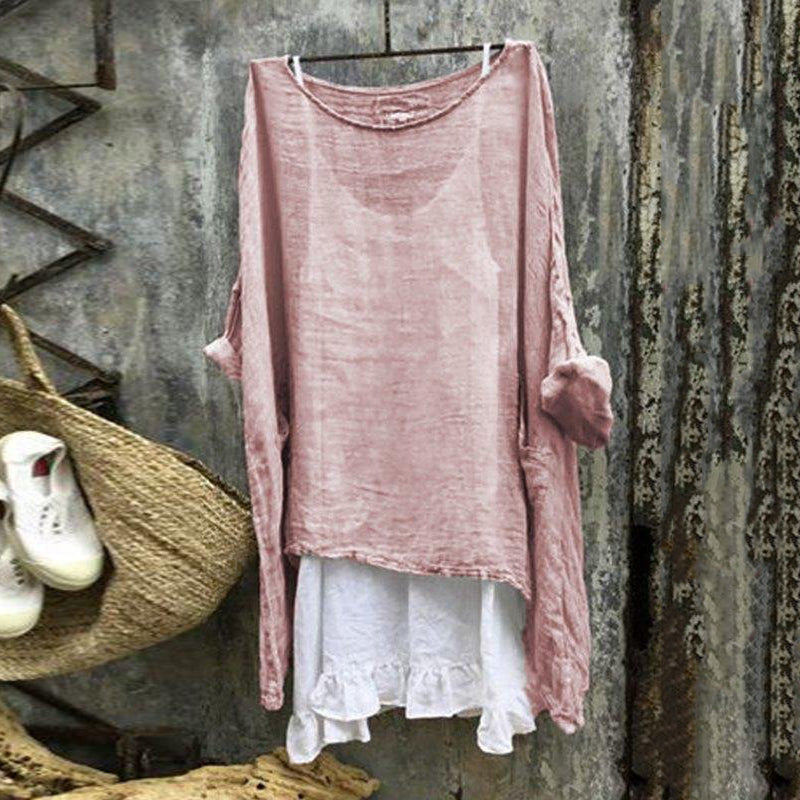 Solid basic simple V-neck shirt