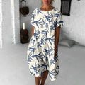 Comstylish Bamboo Forest Japanese Art Flowy Midi Dress