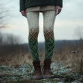 St. Patrick's Gradient Jacquard Cozy Knit Leggings elevenforest