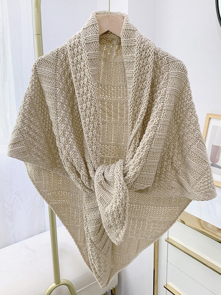 Vintage Warm Knitted Cozy Shawl artswardrobe