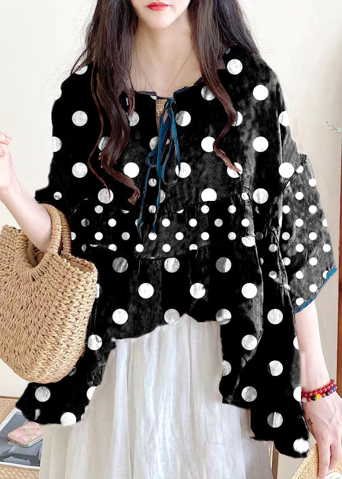 Black polka dots/Ships 15 Days
