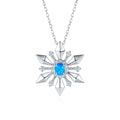 Snowflake Blue Crystal Necklace