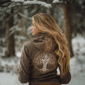 Comstylish Women's Viking Retro Style Hooded Sweatshirt