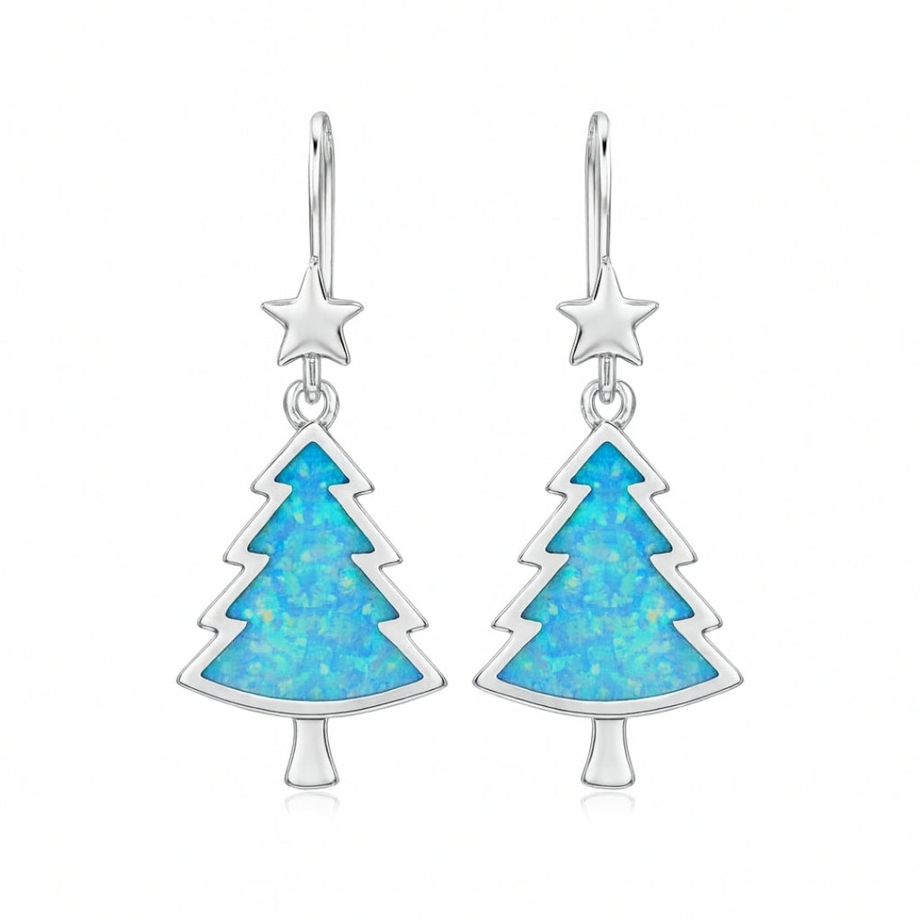 Evergreen Blue Opal Earrings