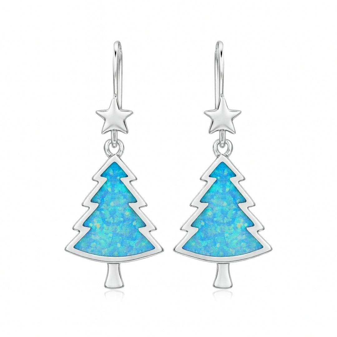 Evergreen Blue Opal Earrings