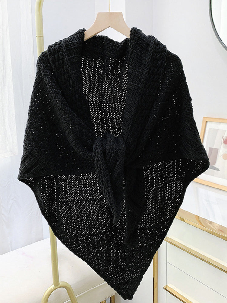 Vintage Warm Knitted Cozy Shawl artswardrobe
