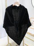 Vintage Warm Knitted Cozy Shawl artswardrobe
