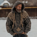 Men's Retro Celtic Knot Comfortable Knit Hoodie elevenforest
