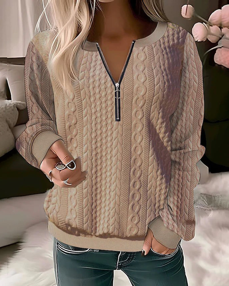 JO | Plain sweater with zipper