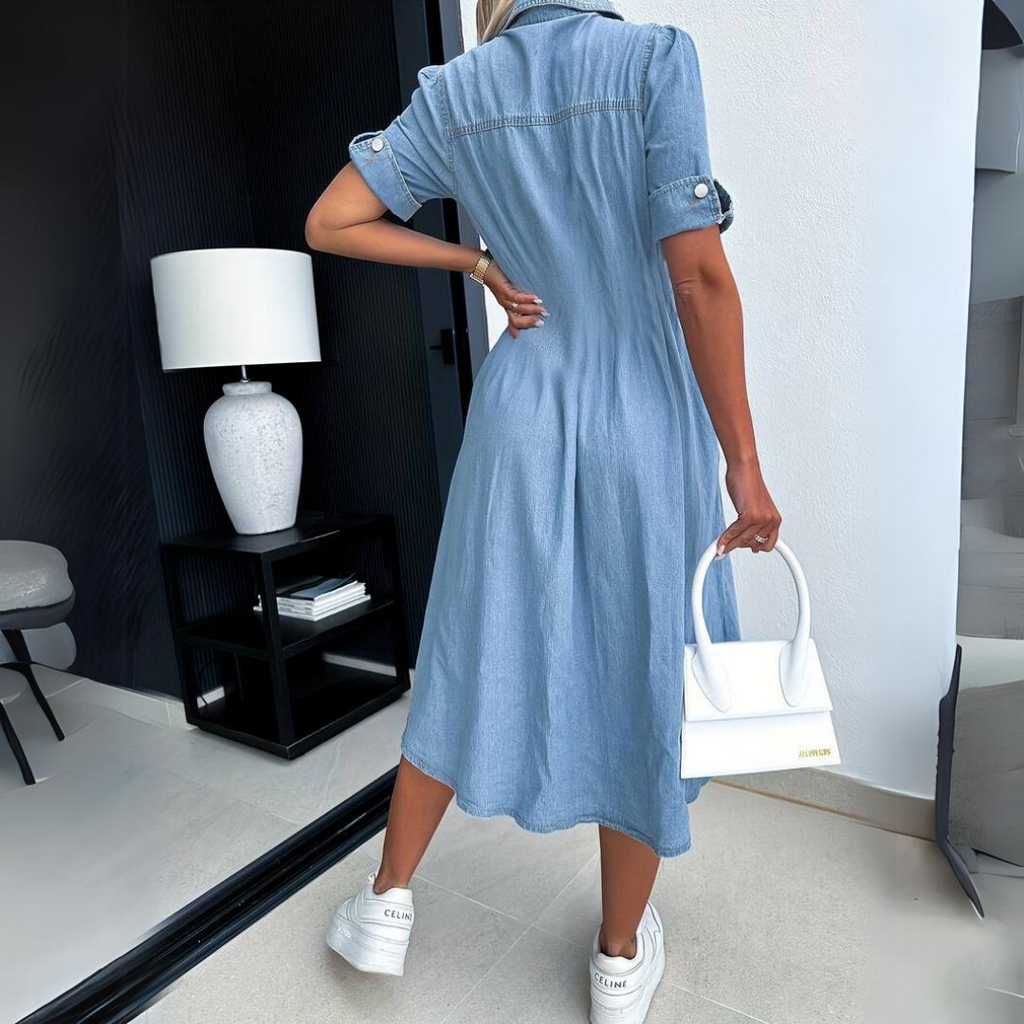 KS | Elegant vintage summer midi dress