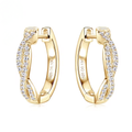 Twisted Sparkle Hoops Earrings