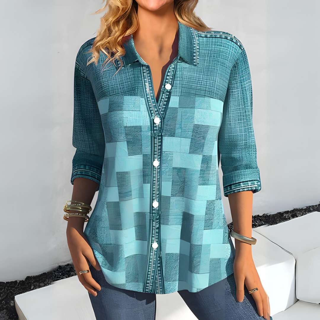 KS | Shirt with buttoned quarter sleeves