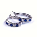Sapphire Stream Hoop Earrings