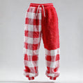 Comstylish Men's Fun Christmas Color-blocked Comfortable Plush Sweatpants