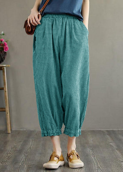 Blue Pockets Summer Linen Pants
