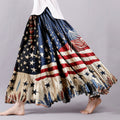 Women's Vintage Independence Day Flag And Feather Skirt artswardrobe