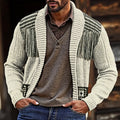 Men'S Vintage Tassels Knitted Jacquard Cozy Sweater Cardigan elevenforest