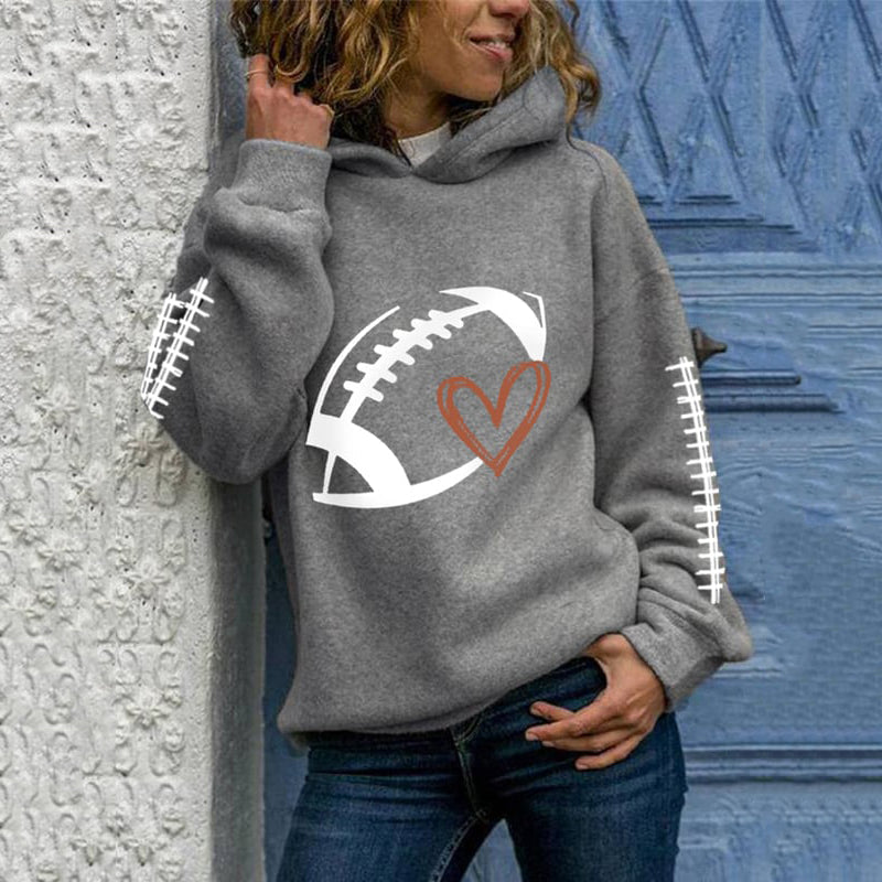 Comstylish Women's Football Lover Casual Hoodie