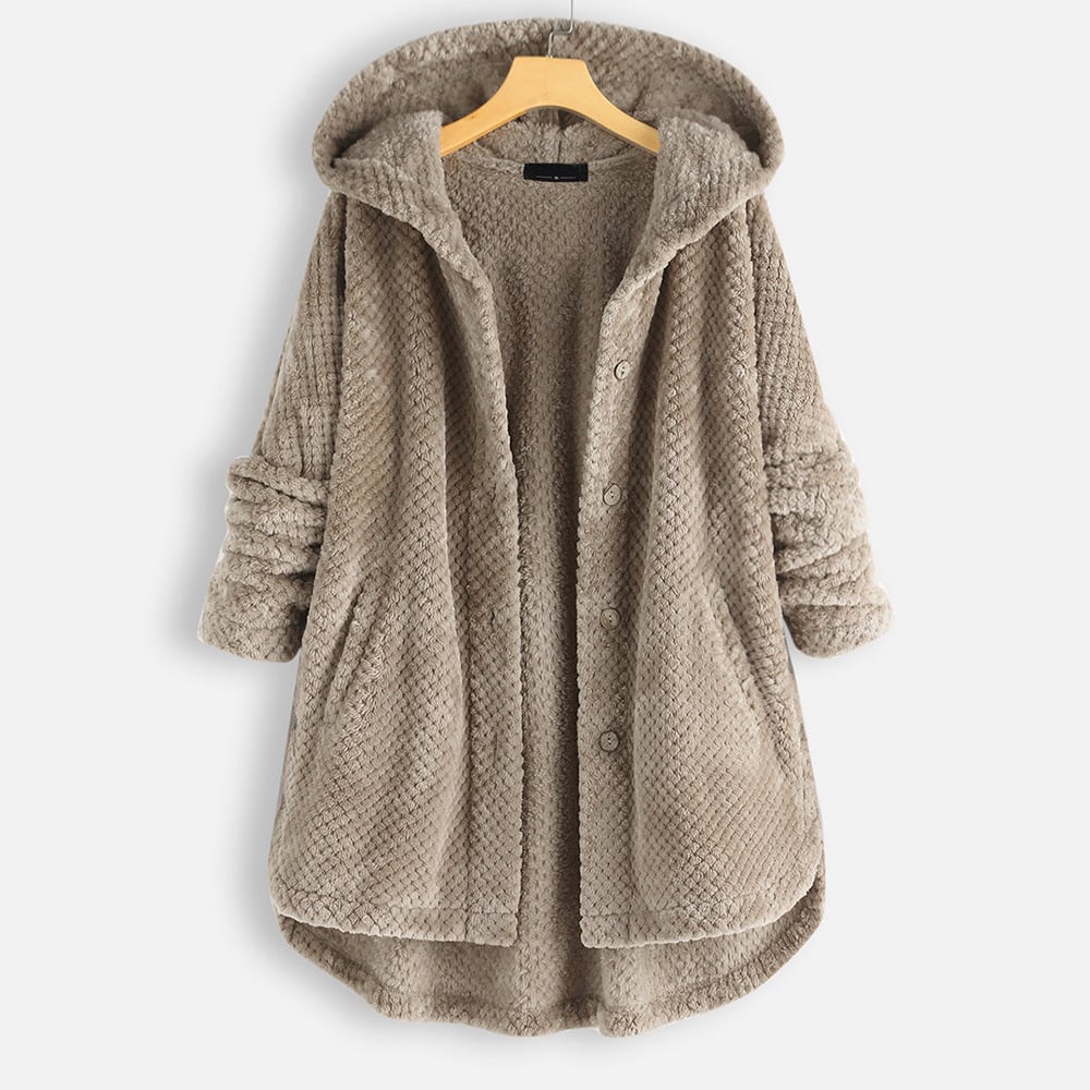 JO | warm teddy jacket with hood