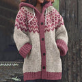 Vintage Tribal Icelandic Pattern Cozy Cardigan Sweater elevenforest
