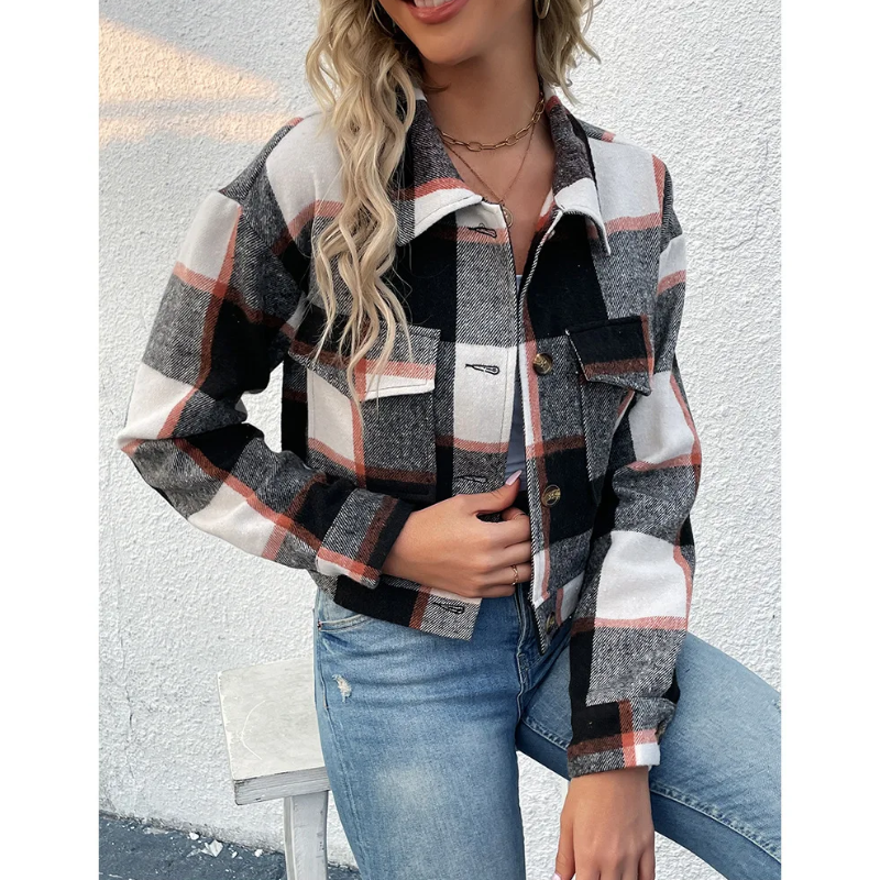 JO | Trendy plaid jacket for women