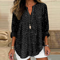 Comstylish Japanese Sashiko Dragonfly Art Cozy Linen Tunic