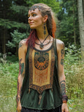 Celtic Tribal Totem Women's Linen Tank artswardrobe