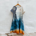 Japanese Octopus In Gradient Art Linen Tank Dress artswardrobe