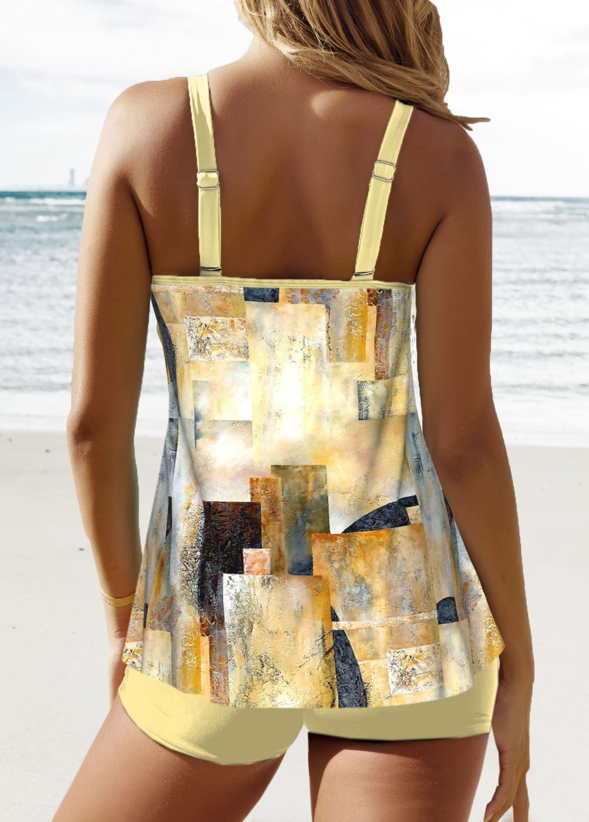 KS | Stylish tankini with geometric print
