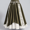 Women's Vintage Viking Rune Cotton And Linen Casual Skirt artswardrobe